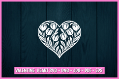 8 Paper Cut Floral Heart , Paper Cut Heart SVG Product Image 5