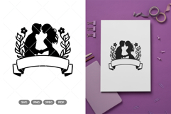 Bride Silhouette SVG &amp; Clipart Product Image 1