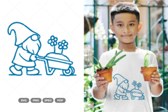 Gardening Gnome SVG &amp; Clipart Product Image 1