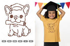 Graduation Dog SVG &amp; Clipart Product Image 1