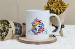 Adorable Baby Rainbow Unicorn Png Clip Art Product Image 3
