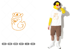 Kawaii Rubber Duck SVG &amp; Clipart Product Image 1