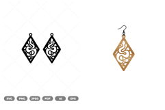 Snake Earring SVG &amp; Clipart Product Image 1