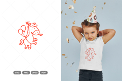 Birthday Horse SVG &amp; Clipart Product Image 1