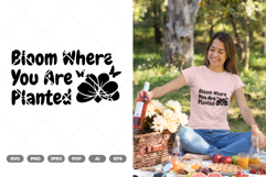 Bloom Where You Are Planted SVG &amp; Clipart Product Image 1