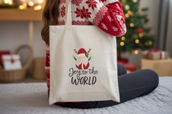 Joy to the World Gnome Embroidery Design | Christmas Product Image 4