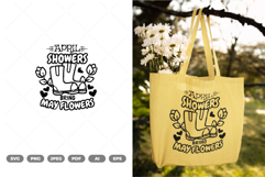 April Showers Bring May Flowers SVG &amp; Clipart Product Image 1