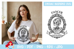 Cancer SVG, Zodiac sign inspired SVG, Skeleton SVG Product Image 1
