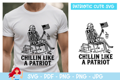 Chillin like a patriot SVG ,Patriotic SVG, Independence day Product Image 1
