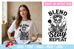 12 Makeup artist SVG, Makeup artist inspired SVG set Product Image 11