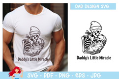 Daddy's little miracle SVG, Dad SVG Product Image 1
