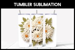 6 3D Chrysanthemum Flowers Tumbler Sublimation | Paper Cut Product Image 5