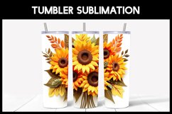 6 3D Sunflower Flowers Tumbler Sublimation | Paper Quilling Product Image 5