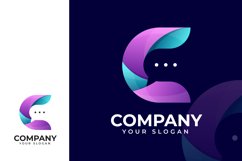 Letter C colorful chat logo Product Image 1