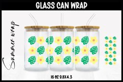 Monstera Glass Wrap Svg,16oz Libbey Wrap, Summer SVG Wrap Product Image 1