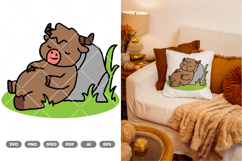 Baby Yak Colored SVG &amp; Clipart Product Image 1