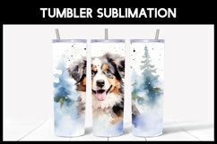 6 Winter Aussie Dog Tumbler Sublimation |Winter Tumbler Product Image 4