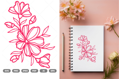 Flower Doodle SVG &amp; Clipart Product Image 1
