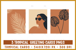 Boho summer cards, Retro Woman Card Product Image 1