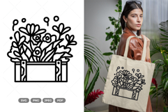 Flower Box SVG &amp; Clipart Product Image 1