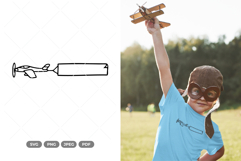 Plane and Blank Flag SVG &amp; Clipart Product Image 1