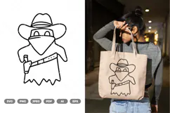 Ghost Cowboy SVG & Clipart Product Image 1