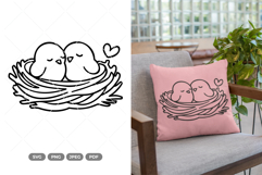 Bird Nest Doodle SVG &amp; Clipart Product Image 1