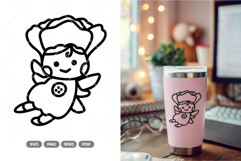 Flower Fairy SVG &amp; Clipart Product Image 1