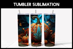 6 3D Tumbler Wrap Embroidered Pumpkins I 3D Tumbler Wrap Product Image 5