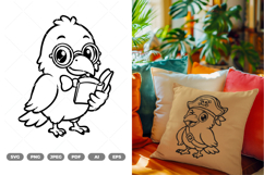 Pirate Crow SVG &amp; Clipart Product Image 1