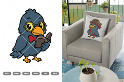 Pirate Crow Colored SVG &amp; Clipart Product Image 1