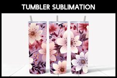 6 3D Tumbler Wrap 3D Seamless Flowers I Tumbler Sublimation Product Image 4