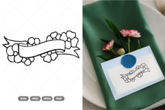 Floral Banner SVG &amp; Clipart Product Image 1