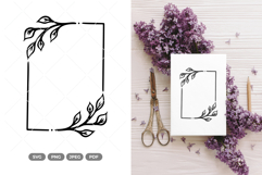 Wedding Floral Frame SVG &amp; Clipart Product Image 1