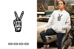 Skull Hand Sign SVG &amp; Clipart Product Image 1