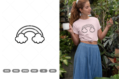 Rainbow Doodle SVG &amp; Clipart Product Image 1