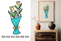 Bouquet Colored SVG &amp; Clipart Product Image 1