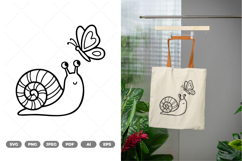 Spring Garden Snail SVG &amp; Clipart Product Image 1