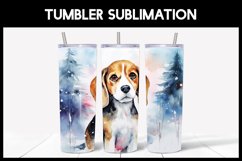 6 Winter Beagle Dog Tumbler Sublimation |Winter Tumbler Product Image 6
