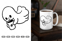 Coffee Ghost SVG &amp; Clipart Product Image 1