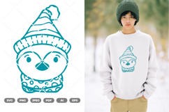 Winter Penguin SVG &amp; Clipart Product Image 1