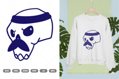 Funny Face Skull SVG &amp; Clipart Product Image 1