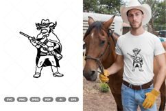 Cow Cowboy Doodle SVG &amp; Clipart Product Image 1