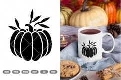 Pumpkin Silhouette SVG &amp; Clipart Product Image 1