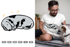 Sleeping Dog Colored SVG &amp; Clipart Product Image 1