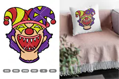 Scary Clown Colored SVG & Clipart Product Image 2
