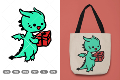Cute Dragon Colored SVG &amp; Clipart Product Image 1
