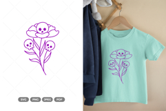Blooming Skull SVG &amp; Clipart Product Image 1