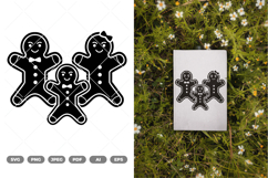 Gingerbread Family SVG &amp; Clipart Product Image 1