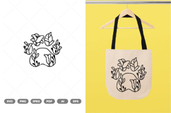 Floral Paw SVG &amp; Clipart Product Image 1